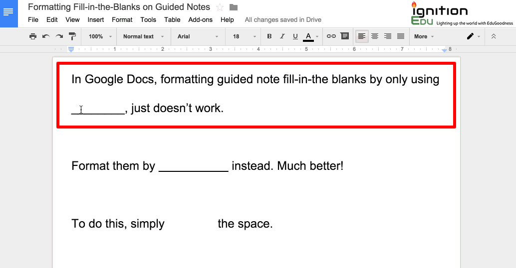 How To Add An Underline In Google Docs